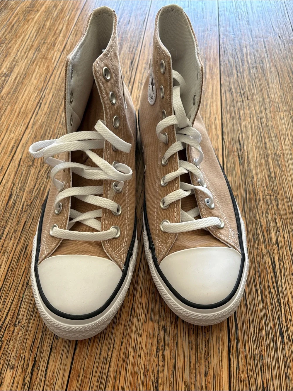 Converse High Top Sneakers in Light Brown with White Accents Brand New